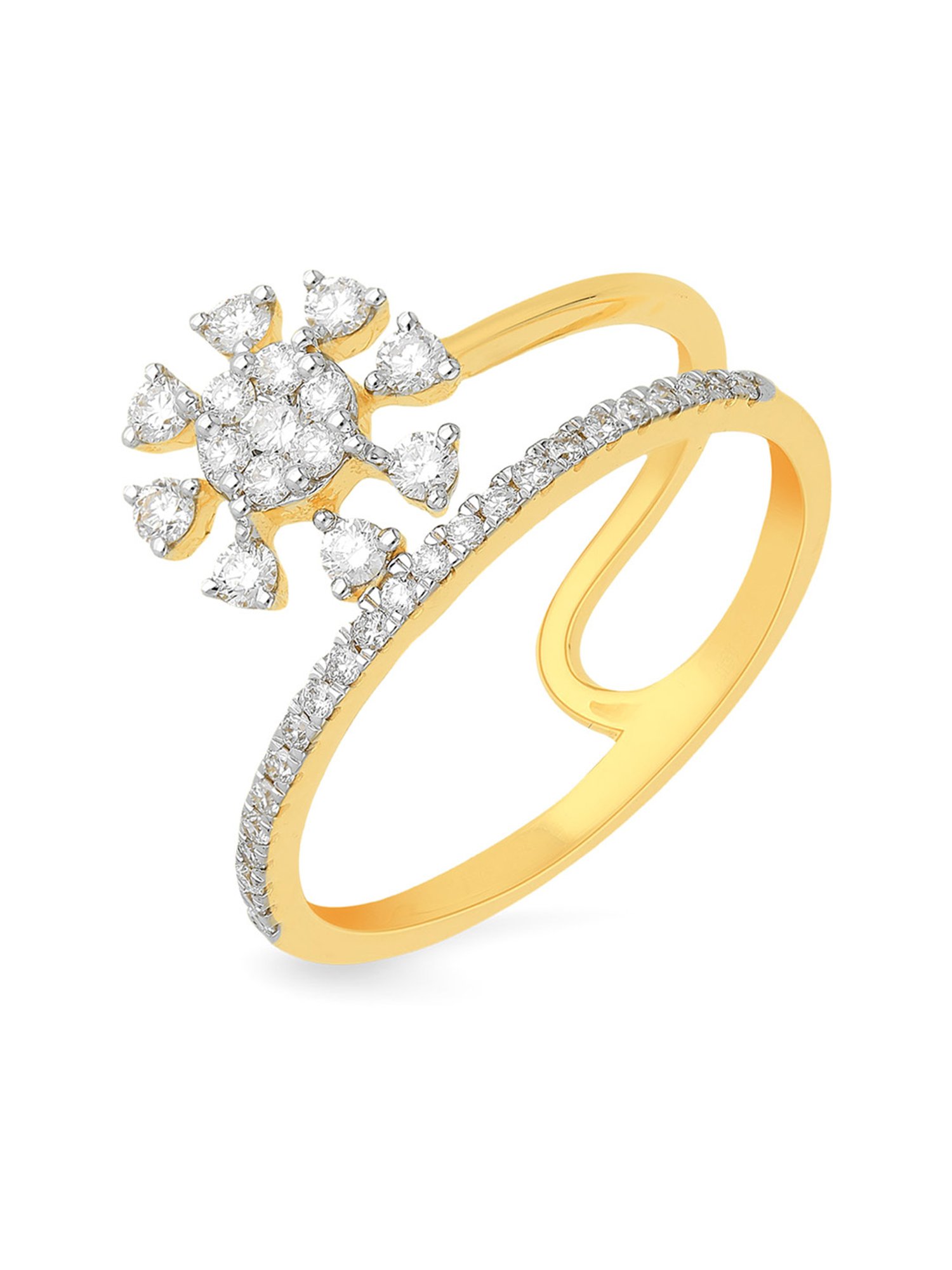 Malabar Gold and Diamonds 18k Yellow Diamond Ring for Women