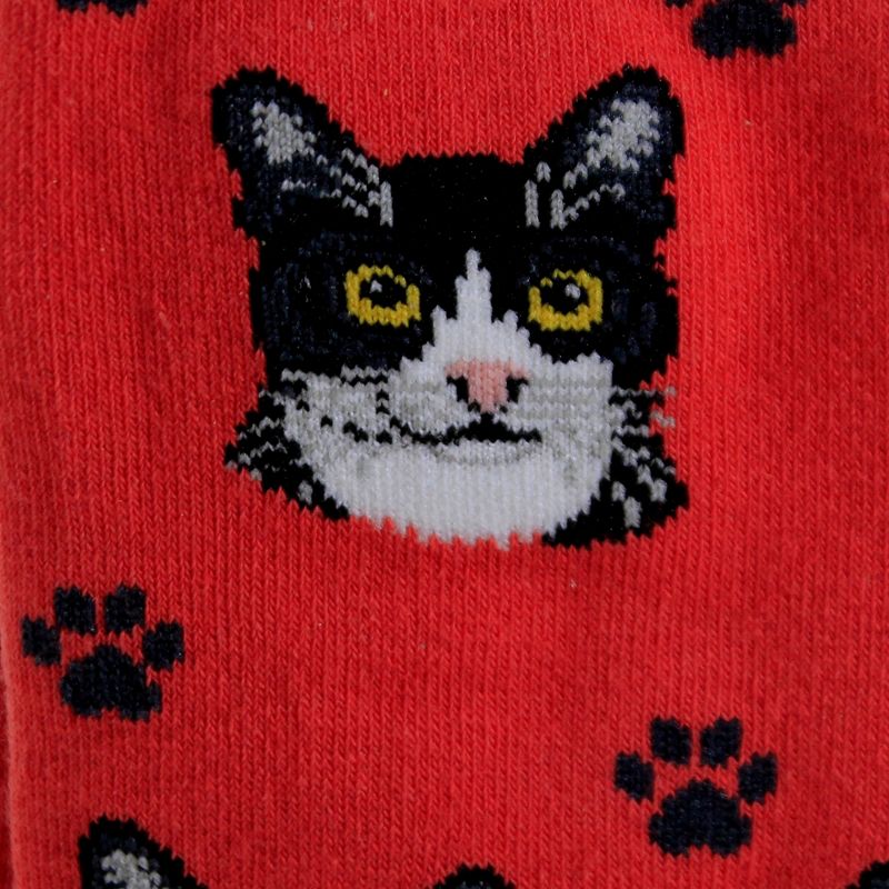 Novelty Socks 15.25" Black & White Cat Socks Premium Quality E & S Pet  -  Socks