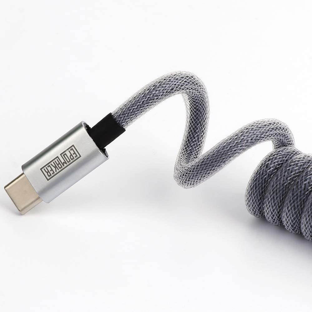EPOMAKER EP-01 Custom Coiled Double Sleeved Type-C Detachable Cable for Mechanical Keyboard (EP-01)