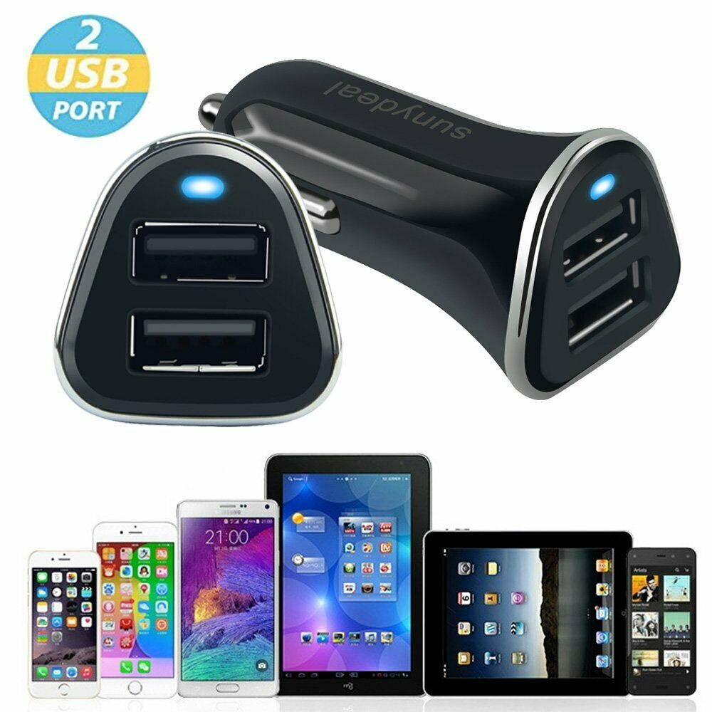 12V Dual USB Car Charger 4.8 Amp High Speed Fast For Phone iPhone   LG