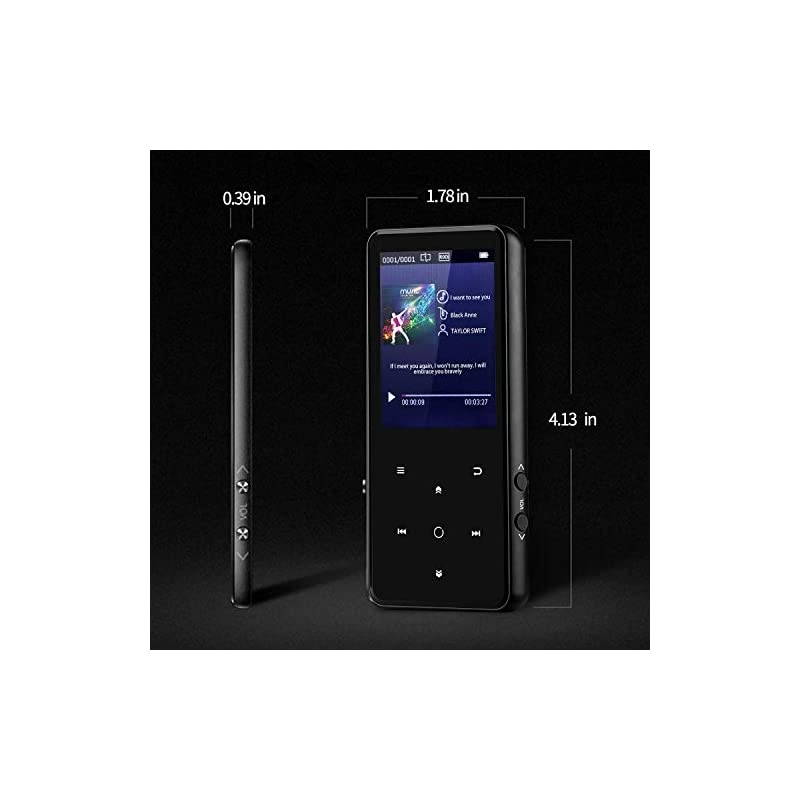 MP3 Player  32GB MP3 Player with Bluetooth 40Portable Sports Music Player 24 Screen Builtin Speaker with Voice RecorderFM RadioText Reading HiFi Lossless Sound 32GB