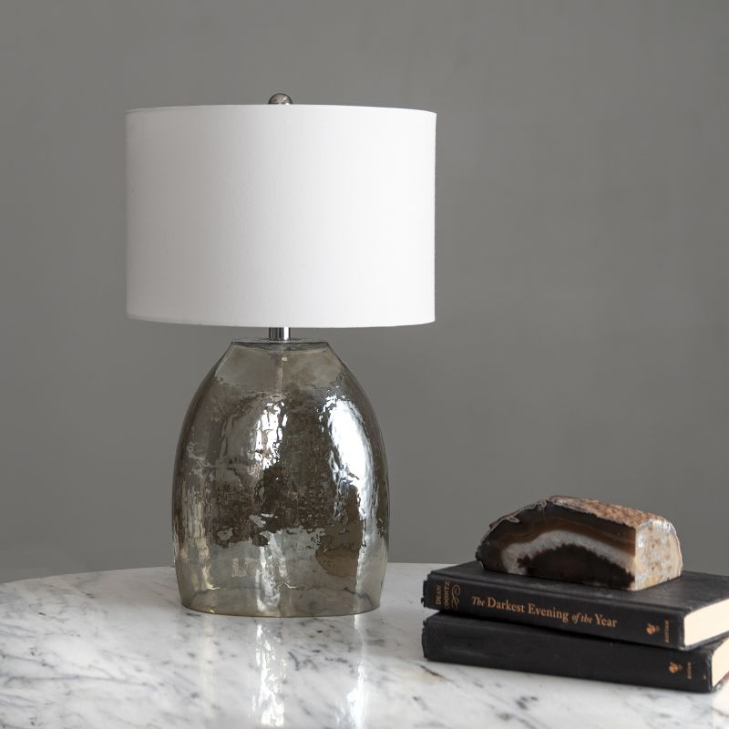 nuLOOM Addison Glass 19" Table Lamp Lighting - Amber 19" H x 12" W x 12" D