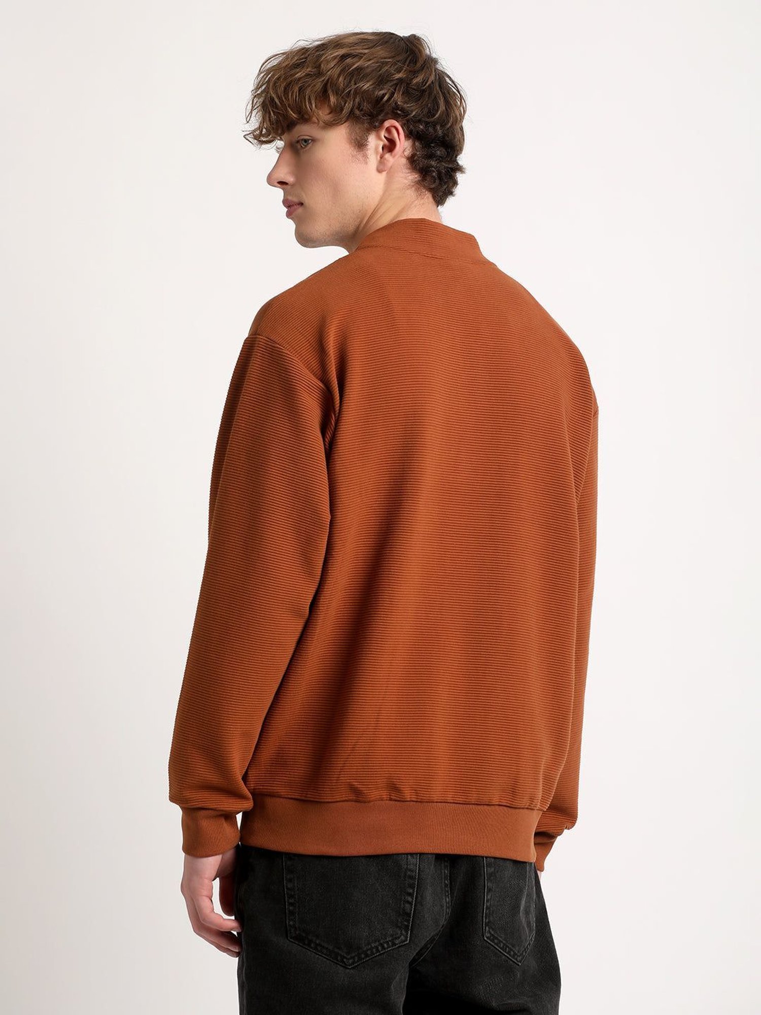 Spykar Red Slim Fit Sweatshirt