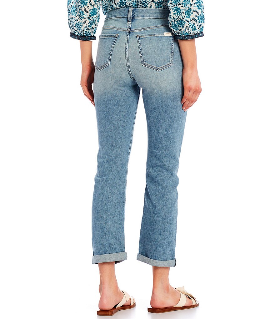 JEN7 by 7 for All Mankind Slim Boyfriend Stretch Denim Roll Cuff Jeans