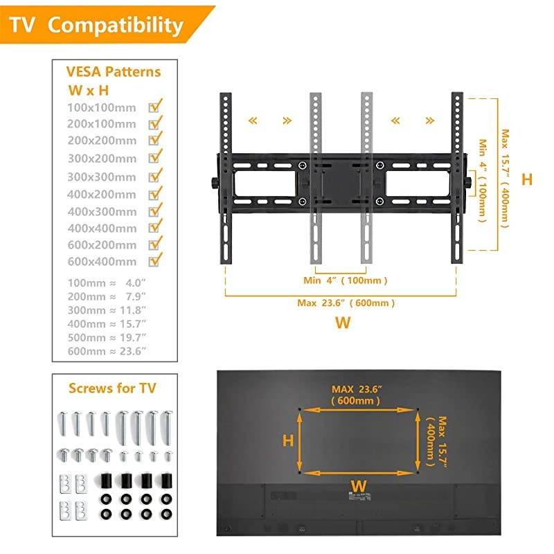 Mobile TV Cart with Wheels Rolling for Most 32 inch to 70 inch LCD LED OLED Plasma Flat Panel or Curved Screen TVs Height Adjustable Black TV Floor Stand with Tilt Mount and Laptop Shelf