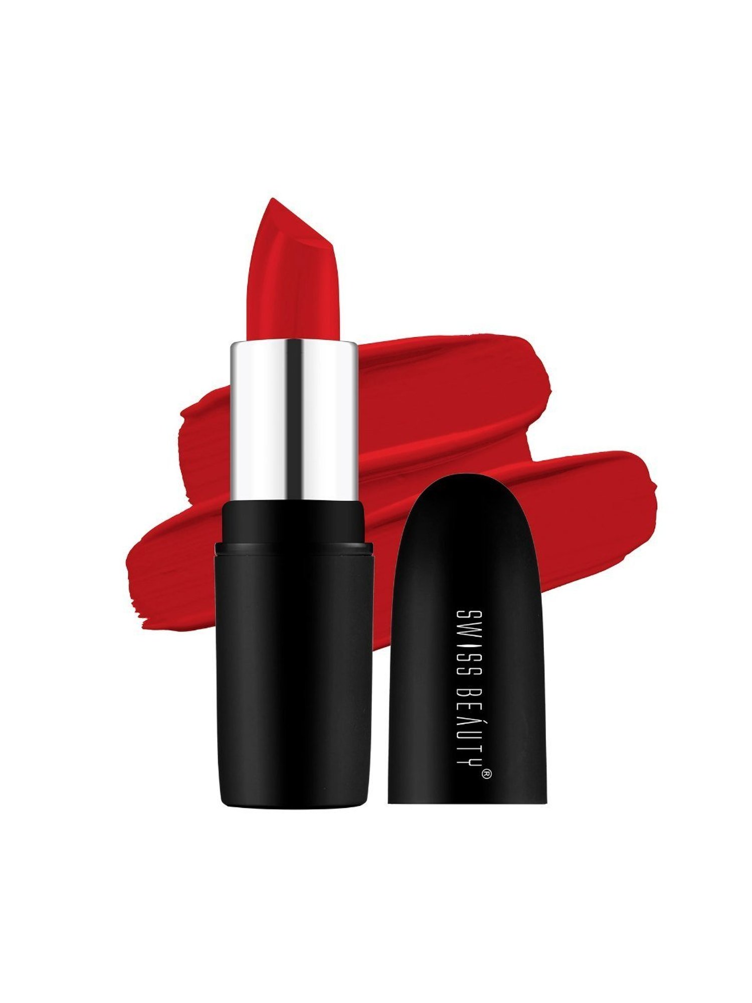 SWISS BEAUTY Pure Matte Lipstick Orange Red - 3.8 gm