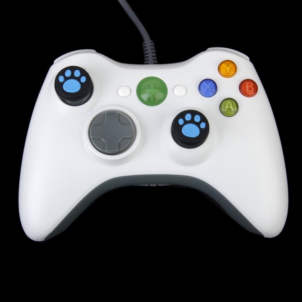 Vivi Audio Thumb Stick Grips Cap Cover Joystick Thumbsticks Caps For PS4 XBOX ONE XBOX 360 PS3 PS2 White Cat Dog Paw 10pcs