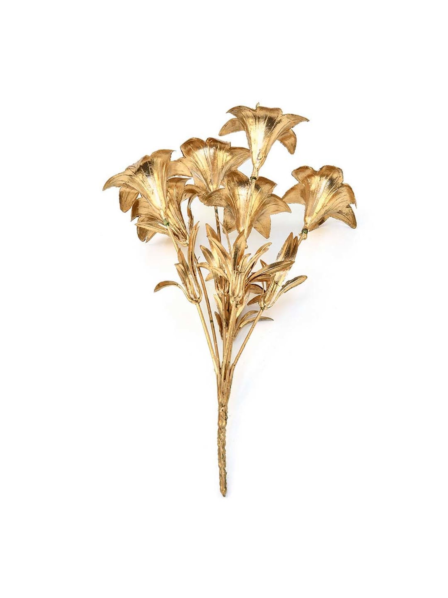 @Home Gold Plastic Trumpet Artificial Stick