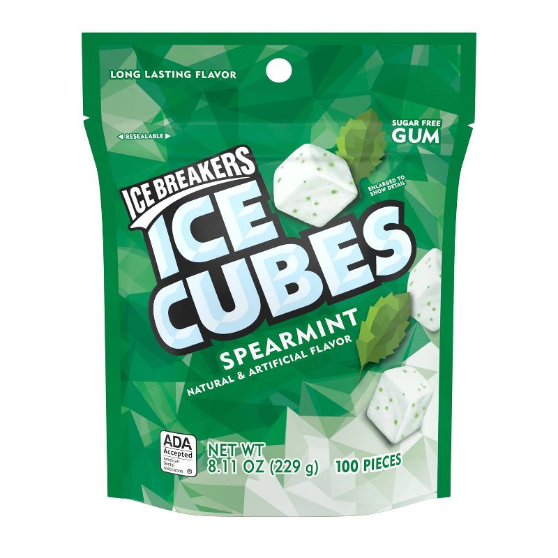 Ice Breakers Ice Cubes Spearmint Gum - 8.11oz/100ct