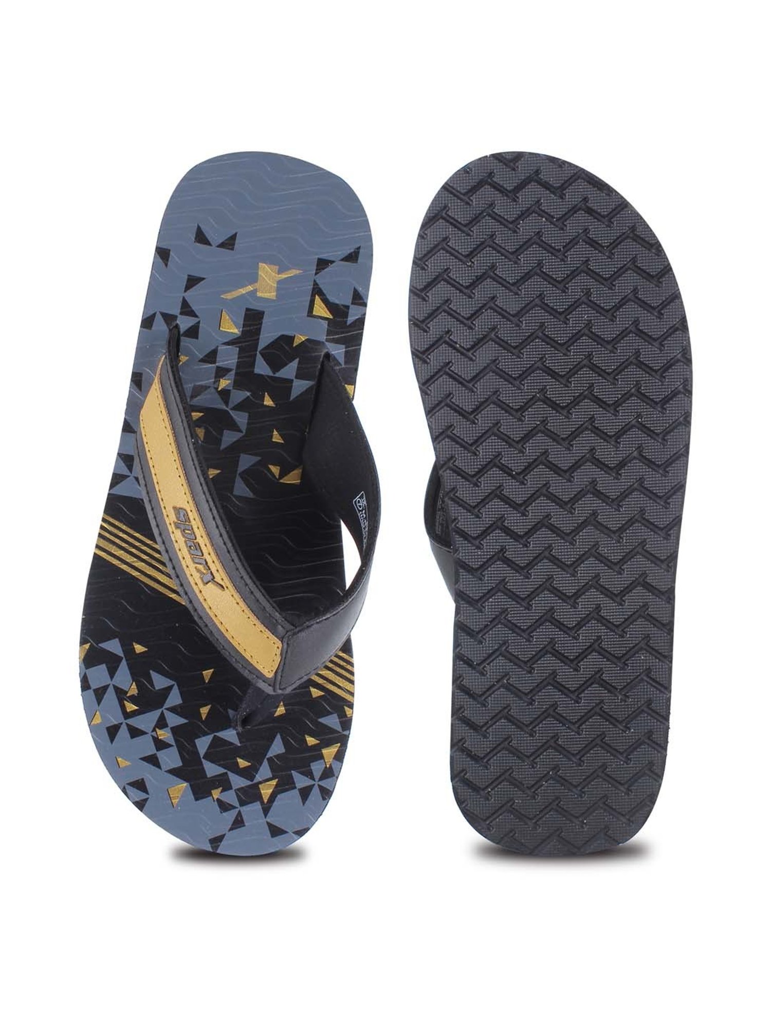 Sparx Men's Black Flip Flops