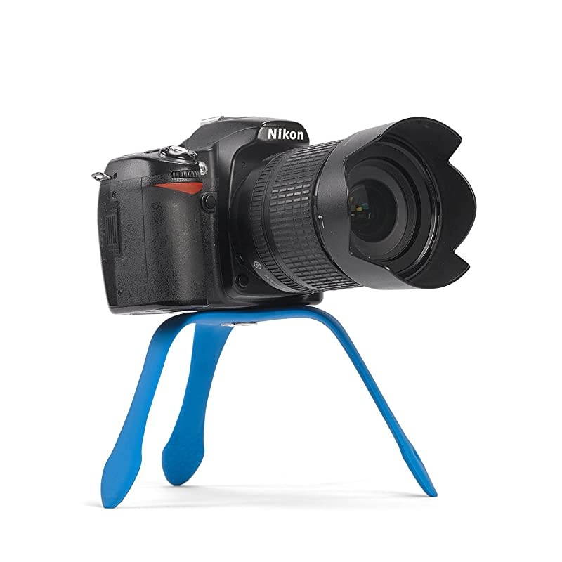 Splat Flexible Mini Tripod for DSLR Cameras Selfies - Supports 2.6 Pounds, Blue