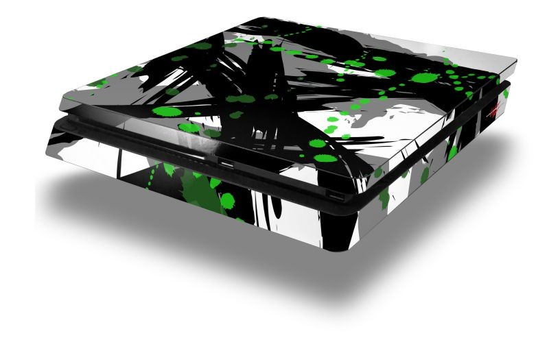 Abstract 02 Green Skin fits Sony PS4 Slim Gaming Console