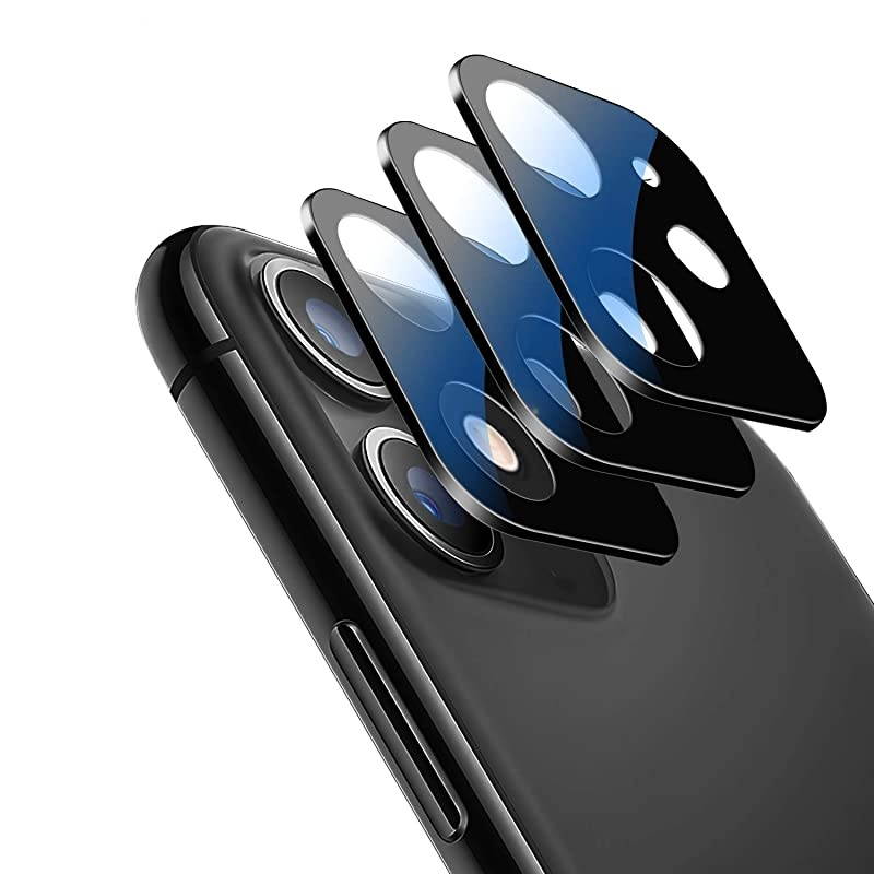 3 Pack]  Camera Lens Protector for iPhone 11 Camera Films Metal Frame 9H Tempered Glass Protection Easy Install High Definition Anti-Scratch Compatible with Apple iPhone 11 Camera Film(6.1'')