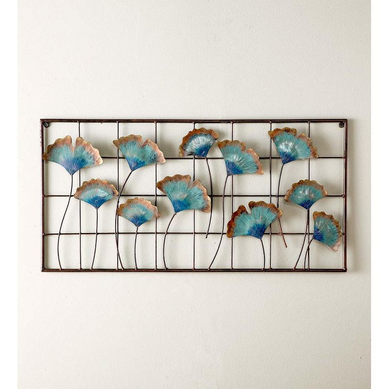 VivaTerra Recycled Metal Ginkgo Leaf Wall Decor