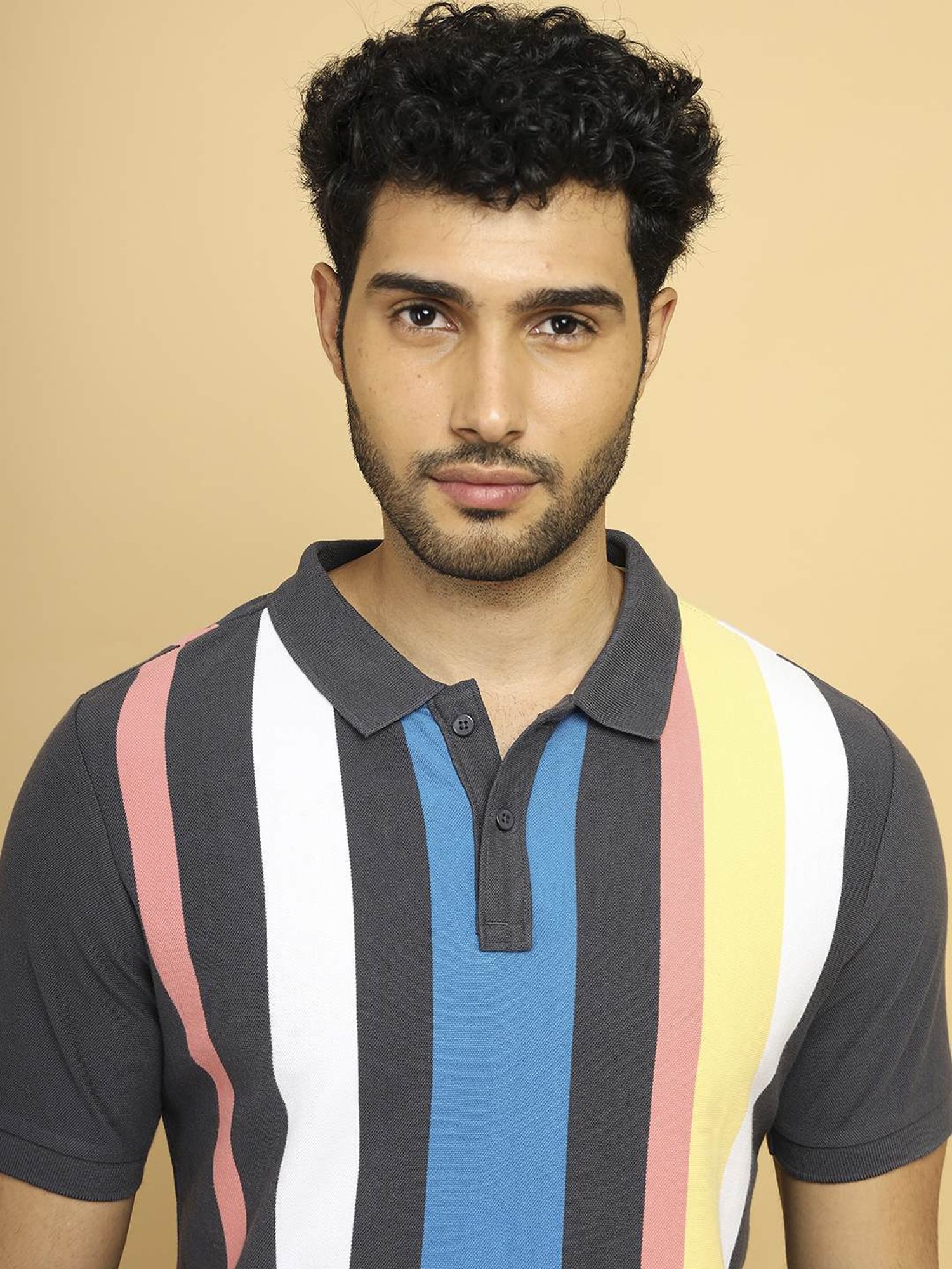 Wrangler Multi Cotton Regular Fit Striped Polo T-Shirt