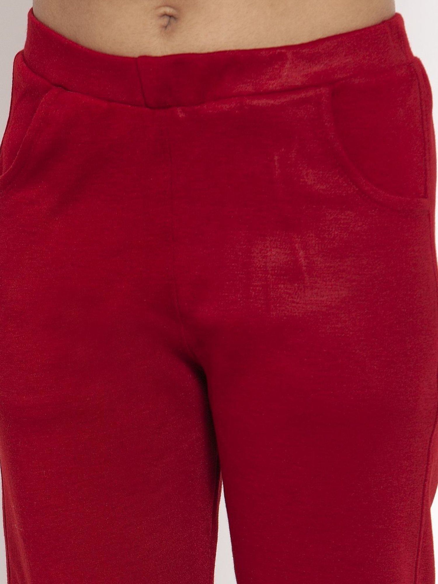 TAG 7 Maroon Regular Fit Pants