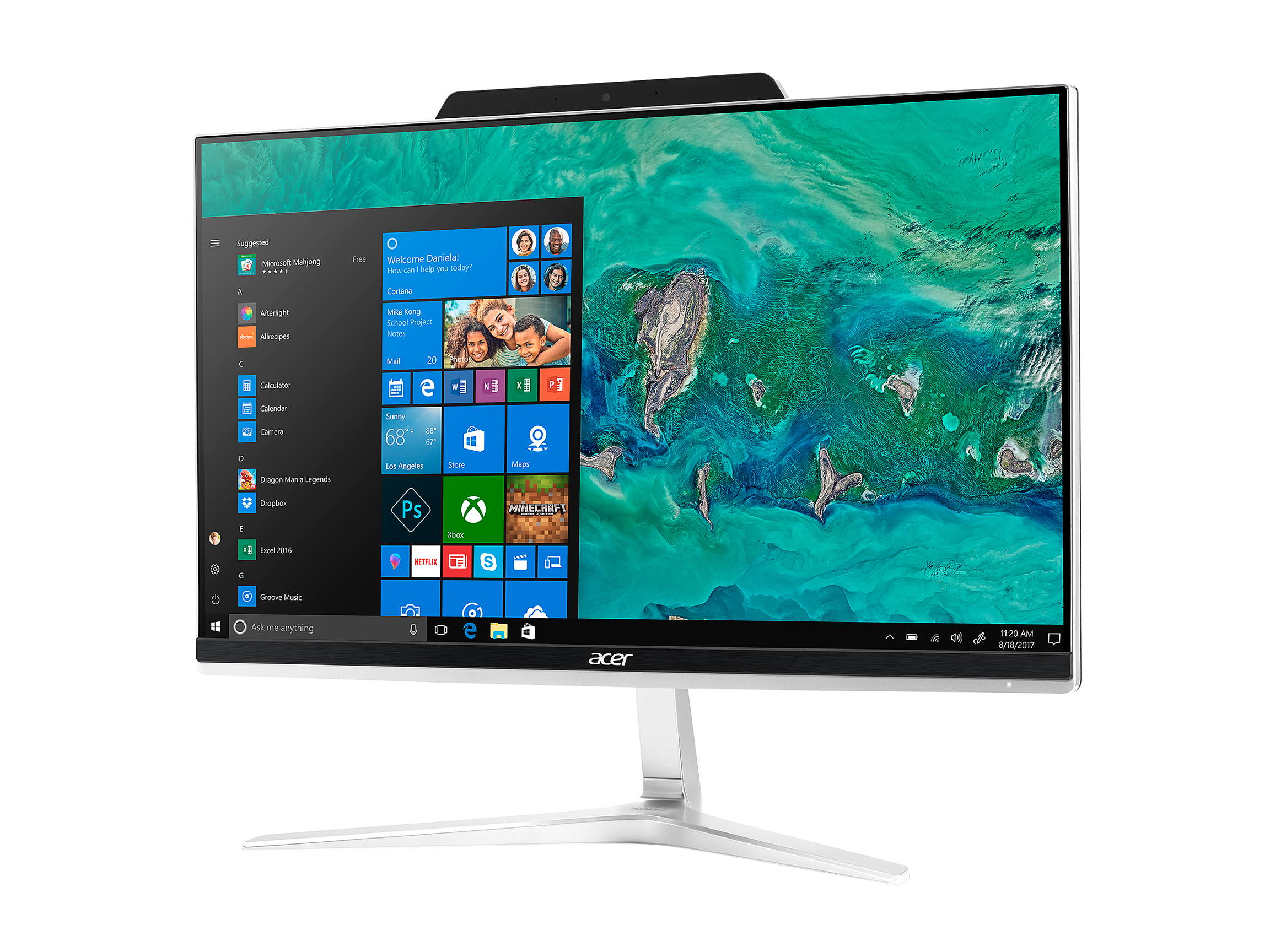 Acer Aspire Z24 (Z24-890-UR13) - All-in-One Desktop PC - Intel Core i5-9400T (6-Core 1.8 GHz), Intel UHD Graphics 630, 8 GB DDR4, 1 TB HDD, 23.8" (Touch) FHD LED, Windows 10 Home