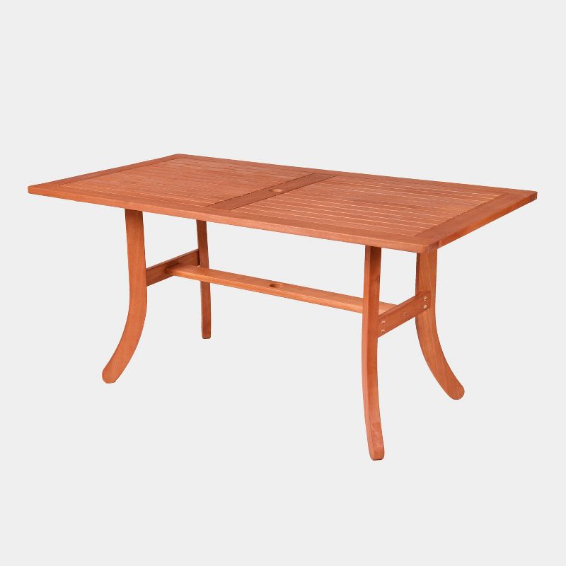 Malibu 4pc Wood Outdoor Patio Dining Set - Tan - Vifah