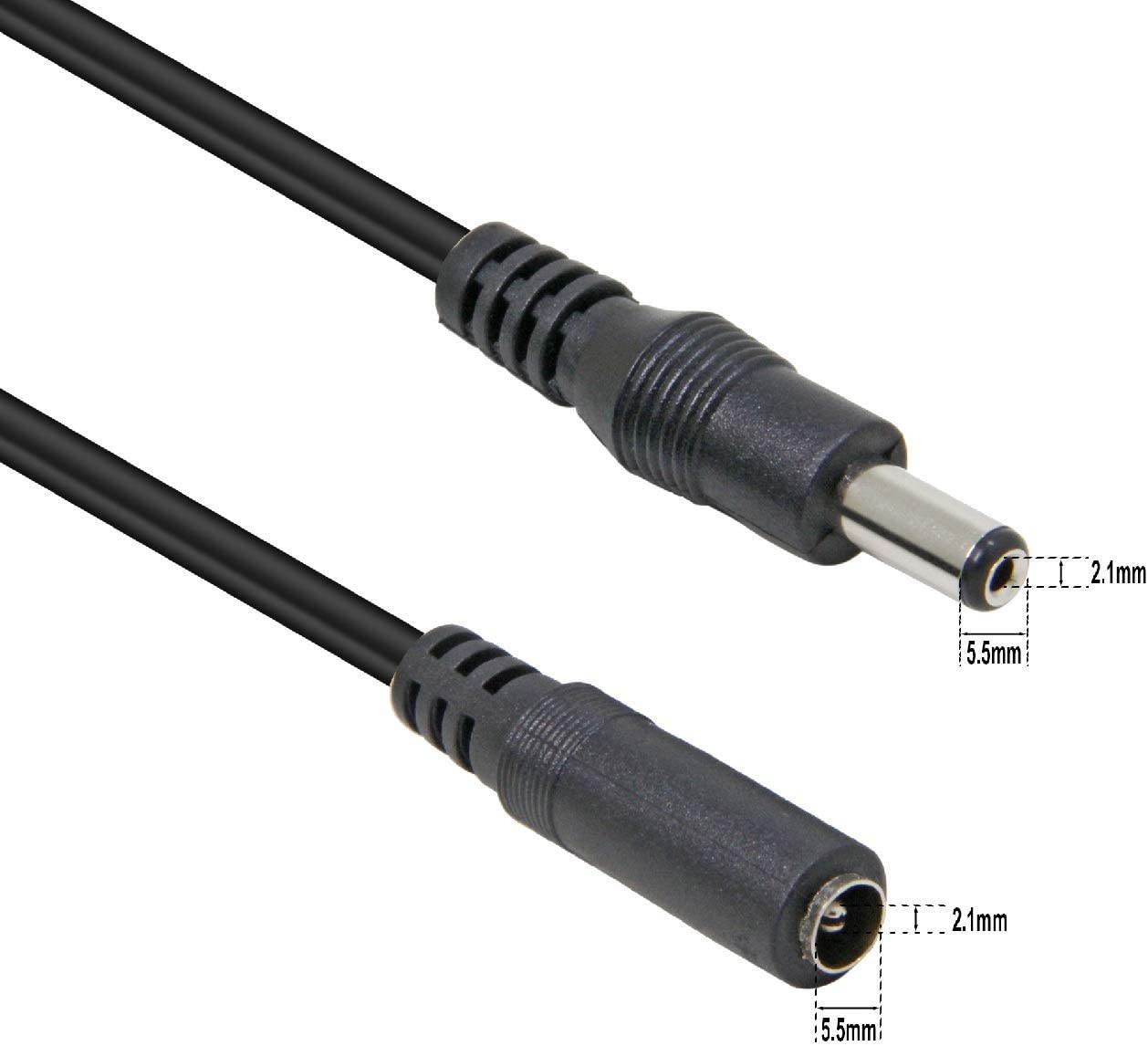 Security Camera Power Extension, Ancable 5ft(1.5M) 2.1mm x 5.5mm DC 12V Extension Cord for CCTV Security Cameras, IP Camera, LED Light Installations, Solar Panel