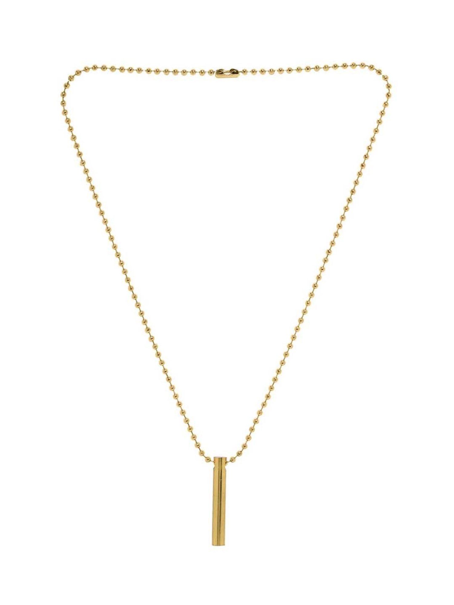 Bold By Priyaasi Men's Gold-Plated Chain with Striking Pendant