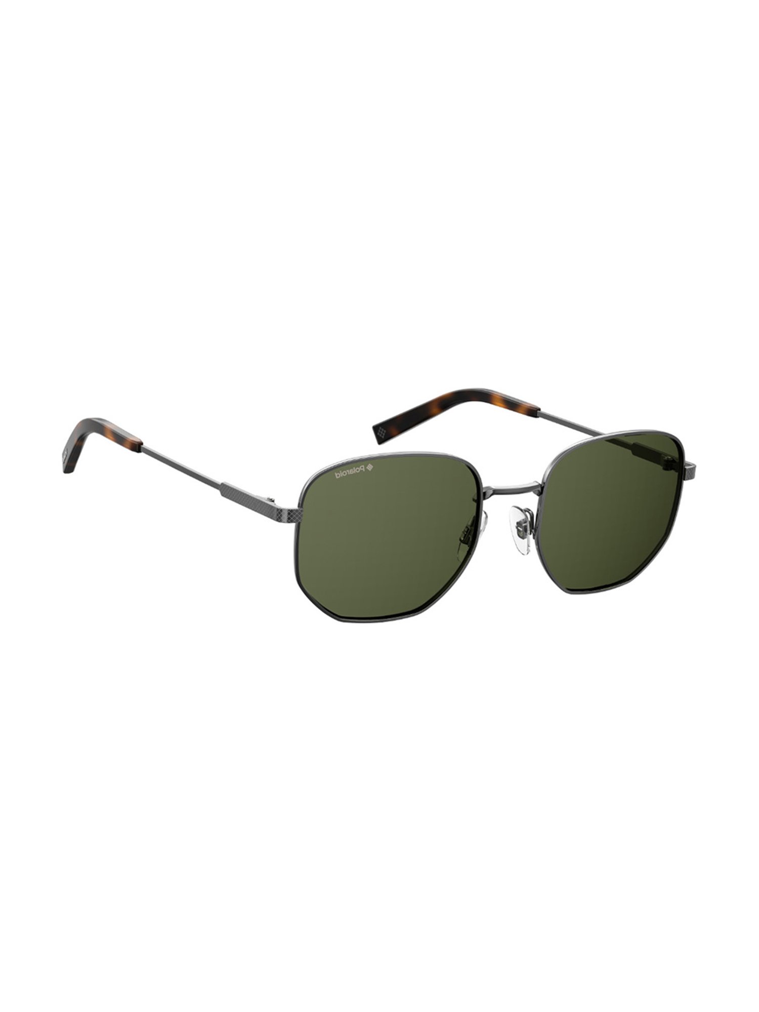 Polaroid Green Hexaround Sunglasses for Men