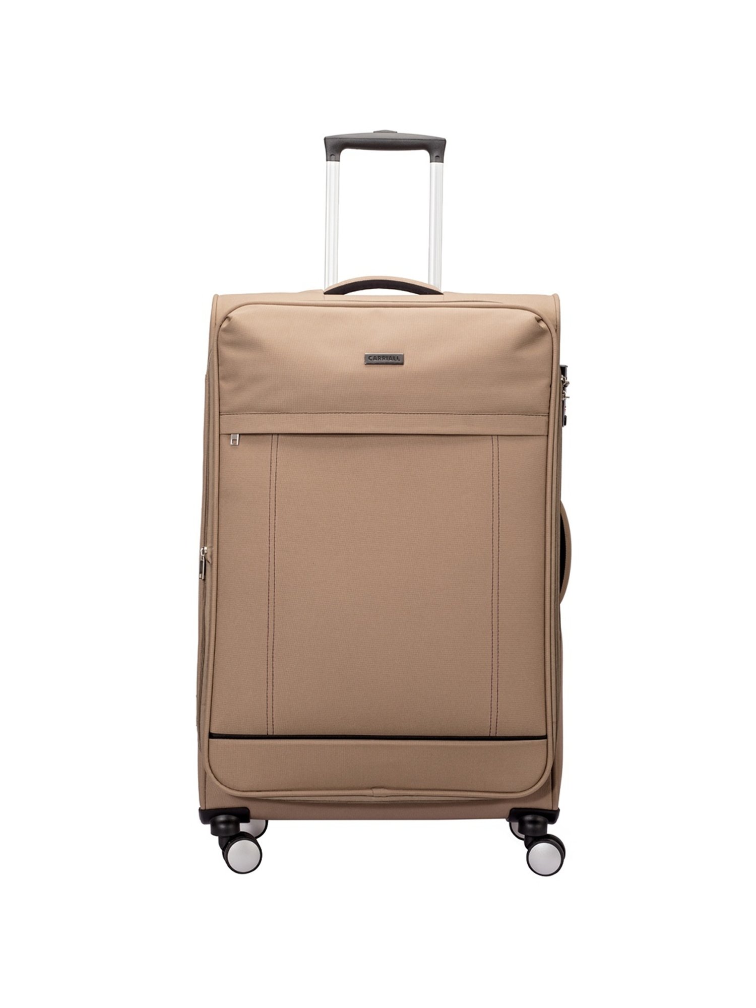 Carriall Beige 4 Wheel Large Soft Cabin Trolley Set of 2 - 79 cm