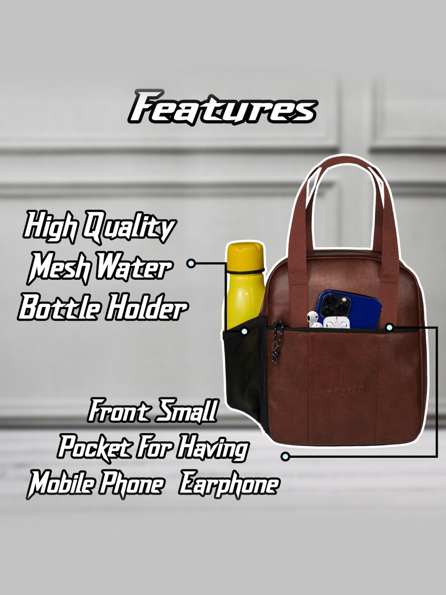 F Gear Nosh Brown Medium Lunch Bag