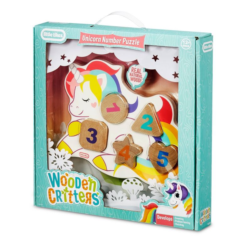 Wooden Critters Number Puzzle - Unicorn