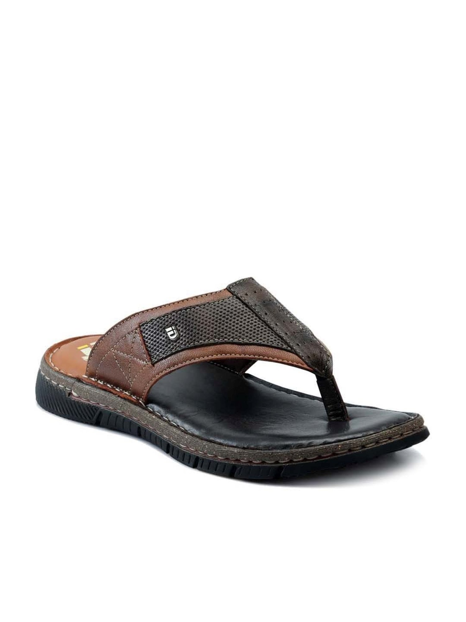 ID Men's Tan Thong Sandals