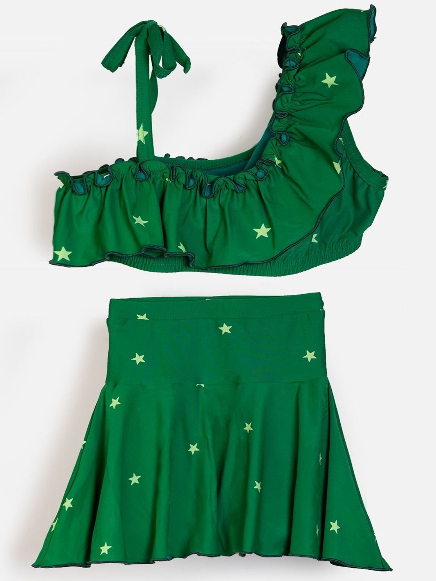 Cukoo Kids Red Printed Swimsuit