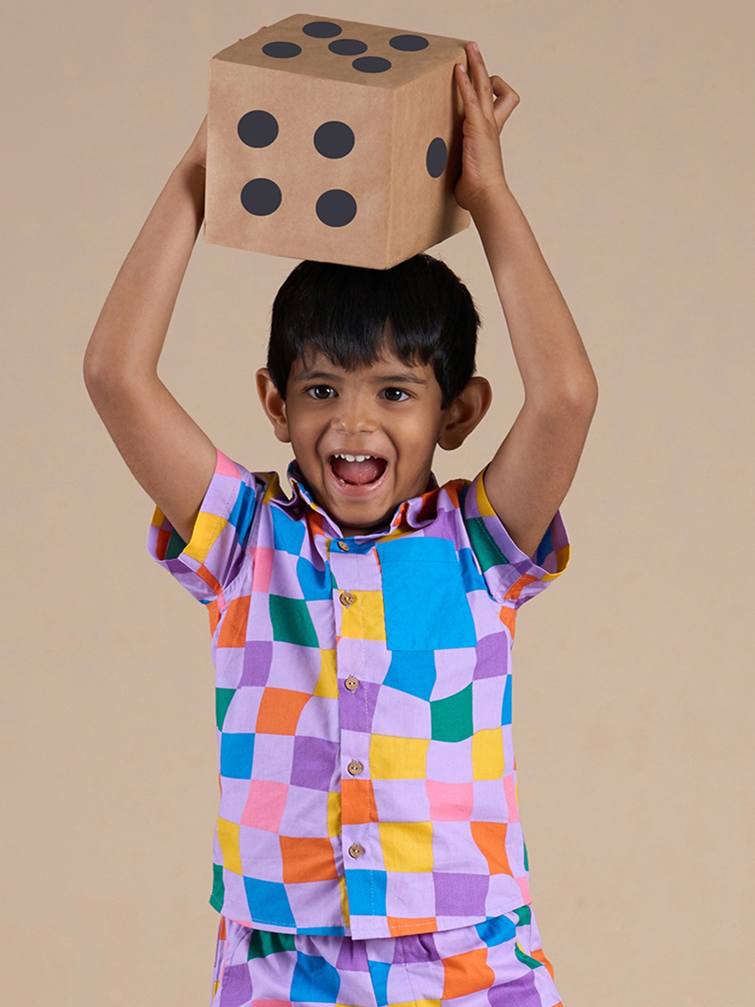 Lil Drama Kids Multicolor Checks Shirt