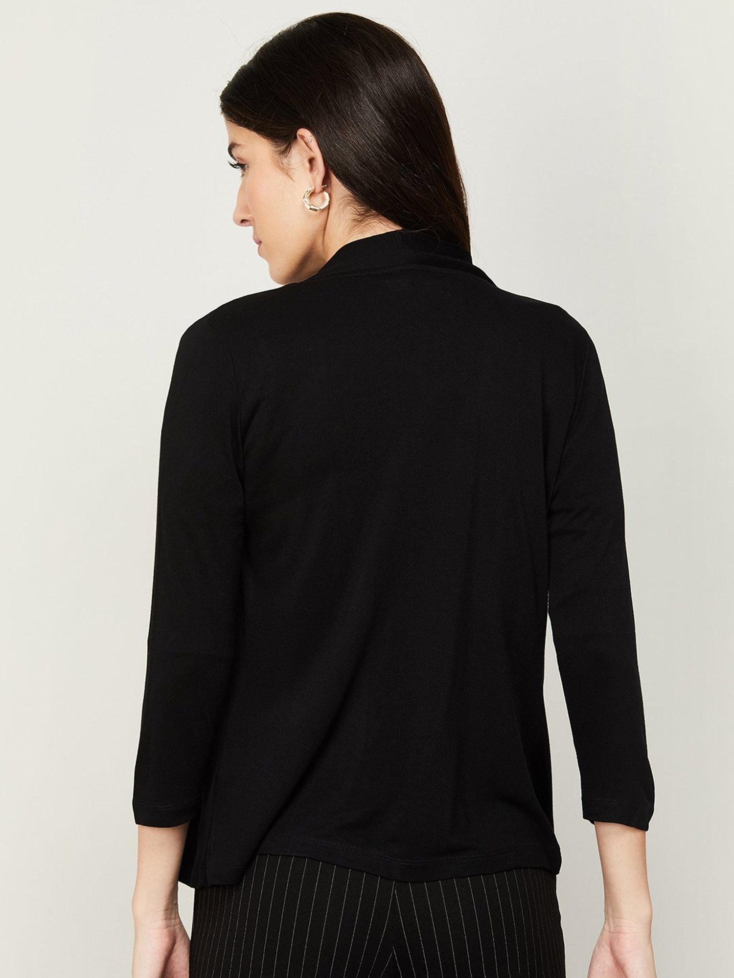 Code by Lifestyle Black Plain Shrug
