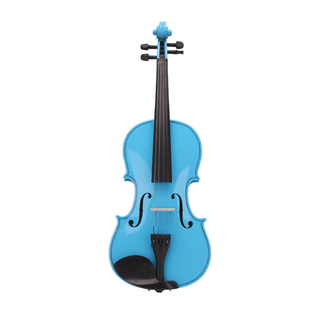 Basswood Sky Blue 4/4 Size 4Strings Acoustic Violin Case +Bow +Bridge +Rosin