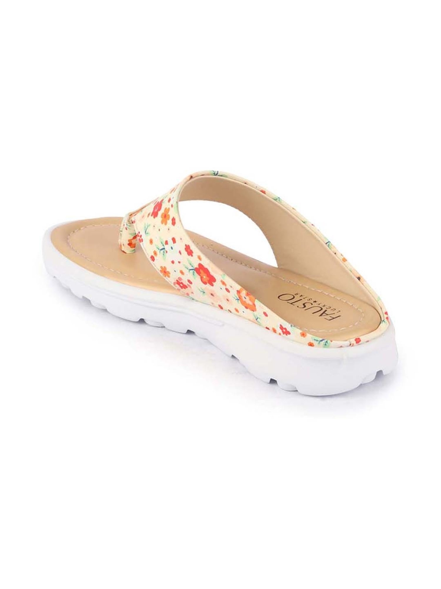 Fausto Women's Beige Thong Sandals