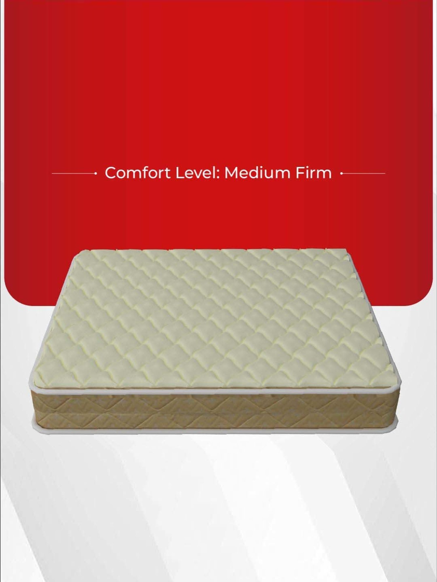 Kurlon Supernova White & Beige Pocket Spring Single Size Bed Mattress