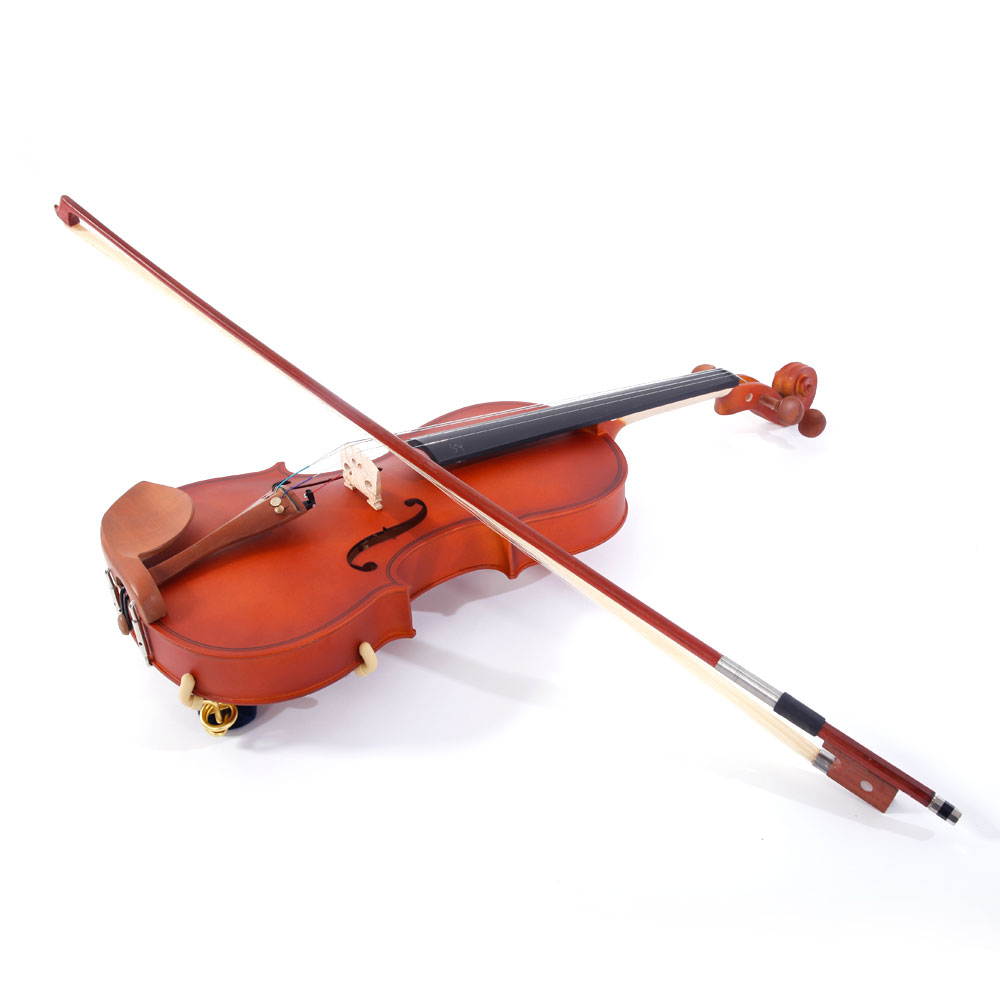 Glarry 4/4 Size Natural Violin Fiddle +Case+Bow+Rosin+Shoulder Rest+String+Tuner