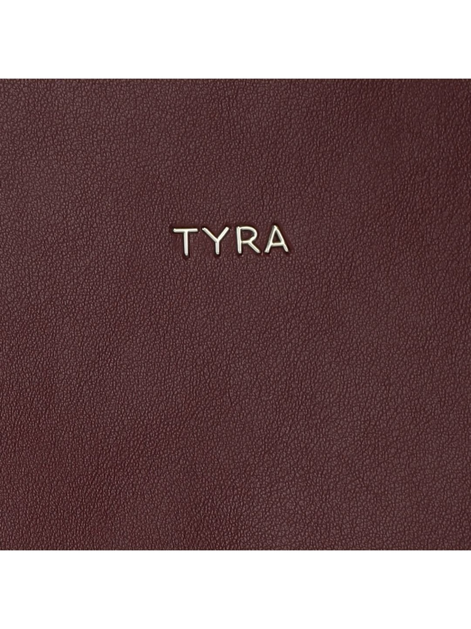 Tyra Hazel Wine Solid Faux Leather Tote Handbag