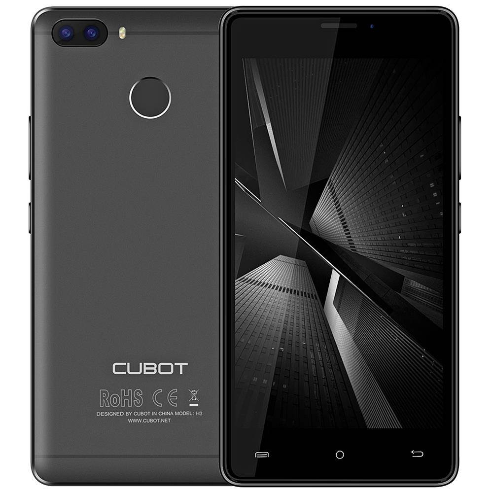 Unlocked Cell Phone CUBOT H3 4G Smartphone 5.0 inch Android 7.0 MTK6737 1.3GHz Quad Core 3GB RAM 32GB ROM 6000mAh Battery 13.0MP + 0.3MP Rear Cameras Touch Sensor