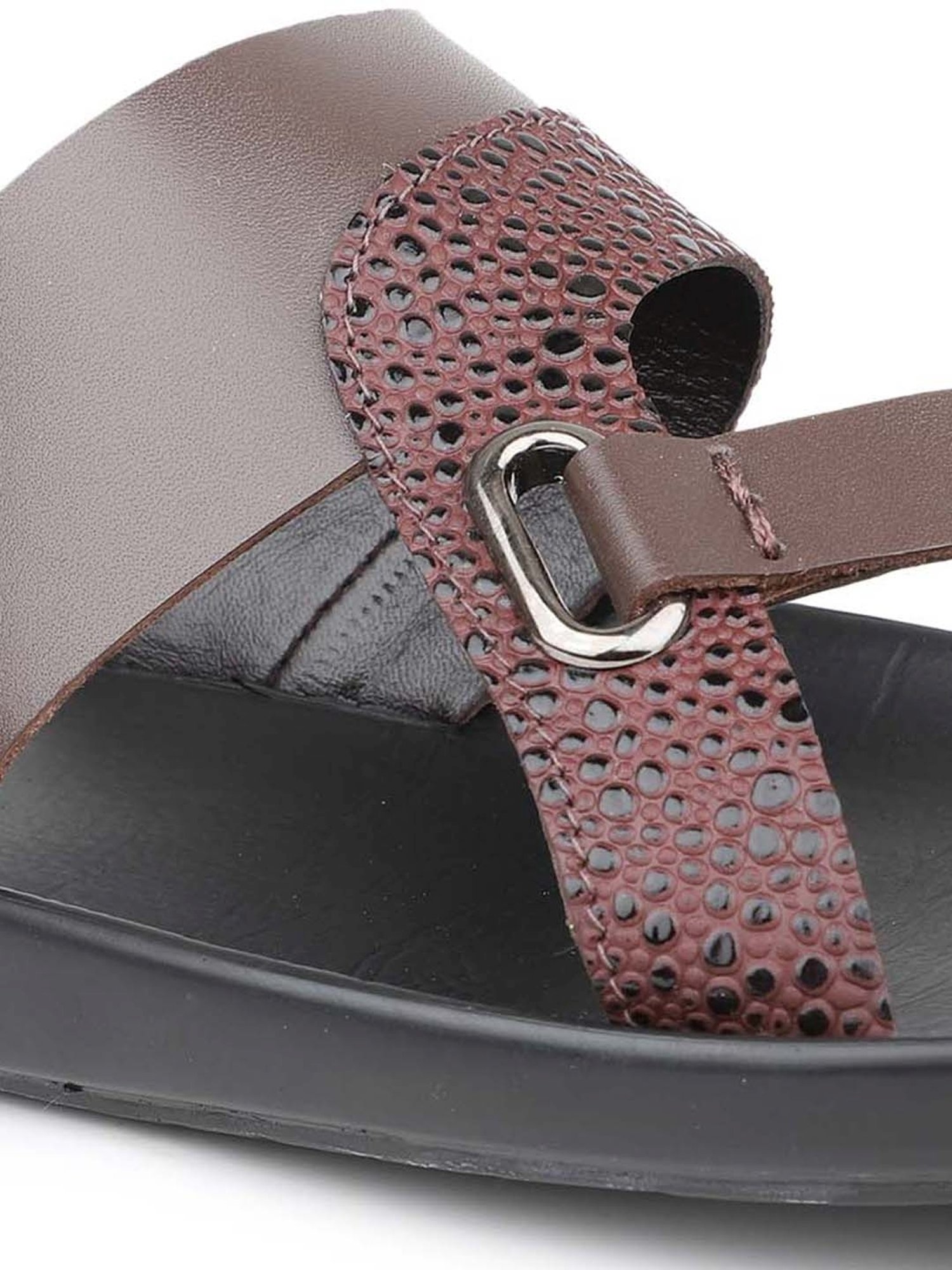 Atesber Men's Brown Toe Ring Sandals