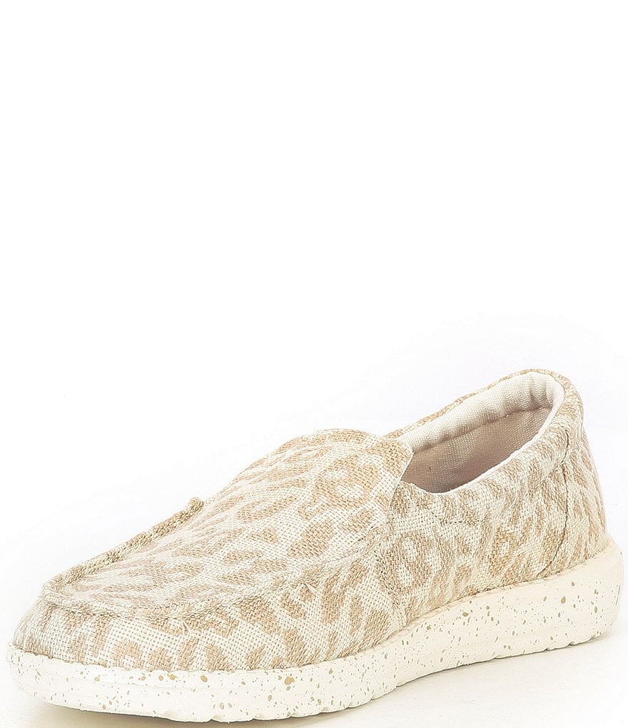 Hey Dude Women's Misty Woven Cheetah Print Washable Slip-Ons
