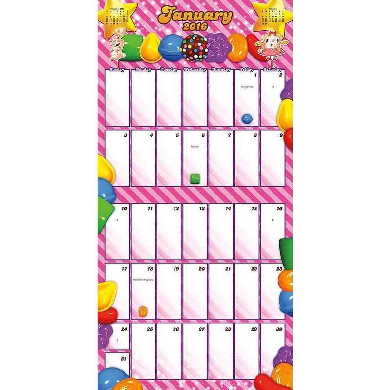 Trends International Candy Crush 2016 Wall Calendar