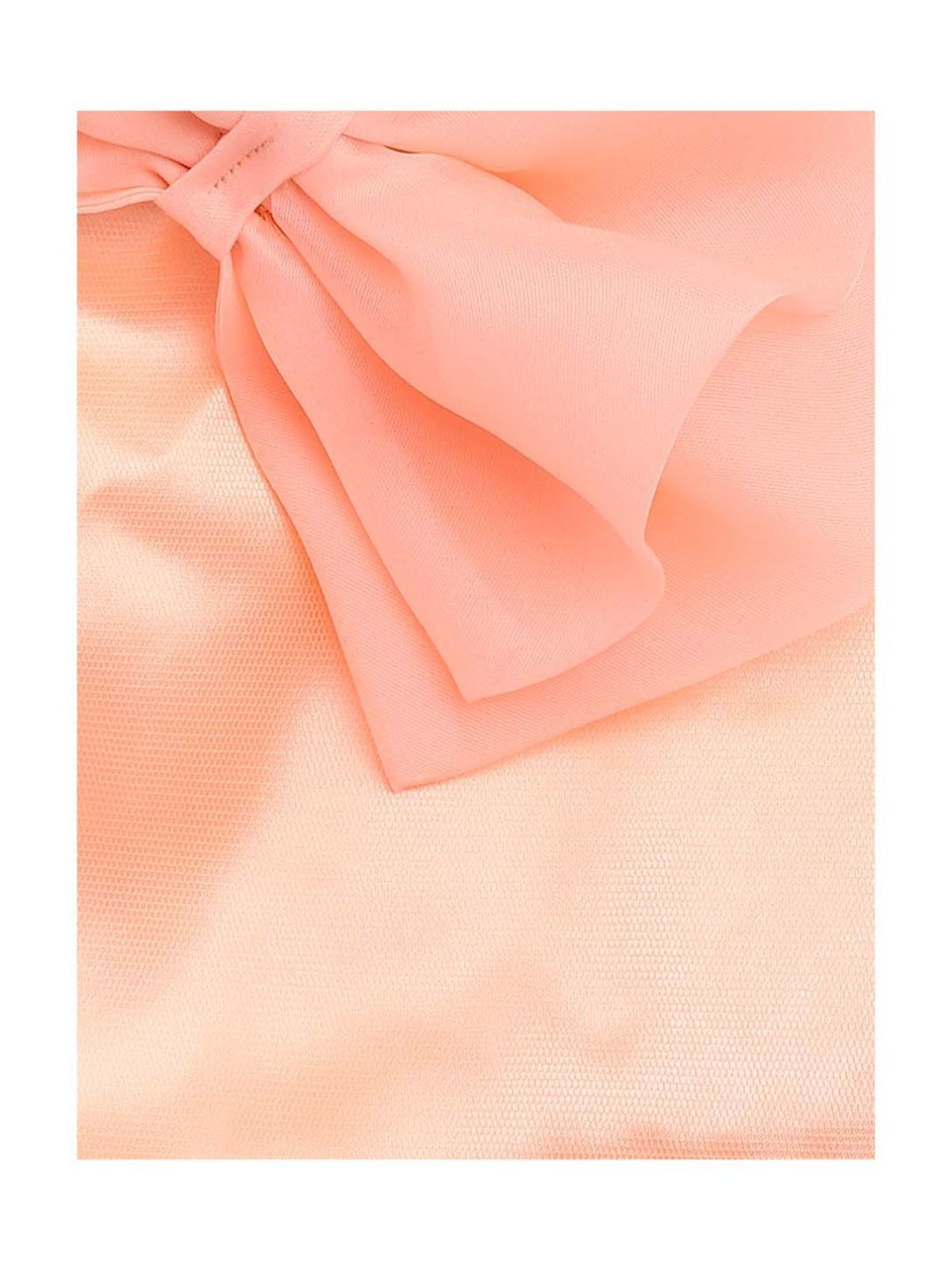 Nauti Nati Kids Peach Embellished Top with Skirt