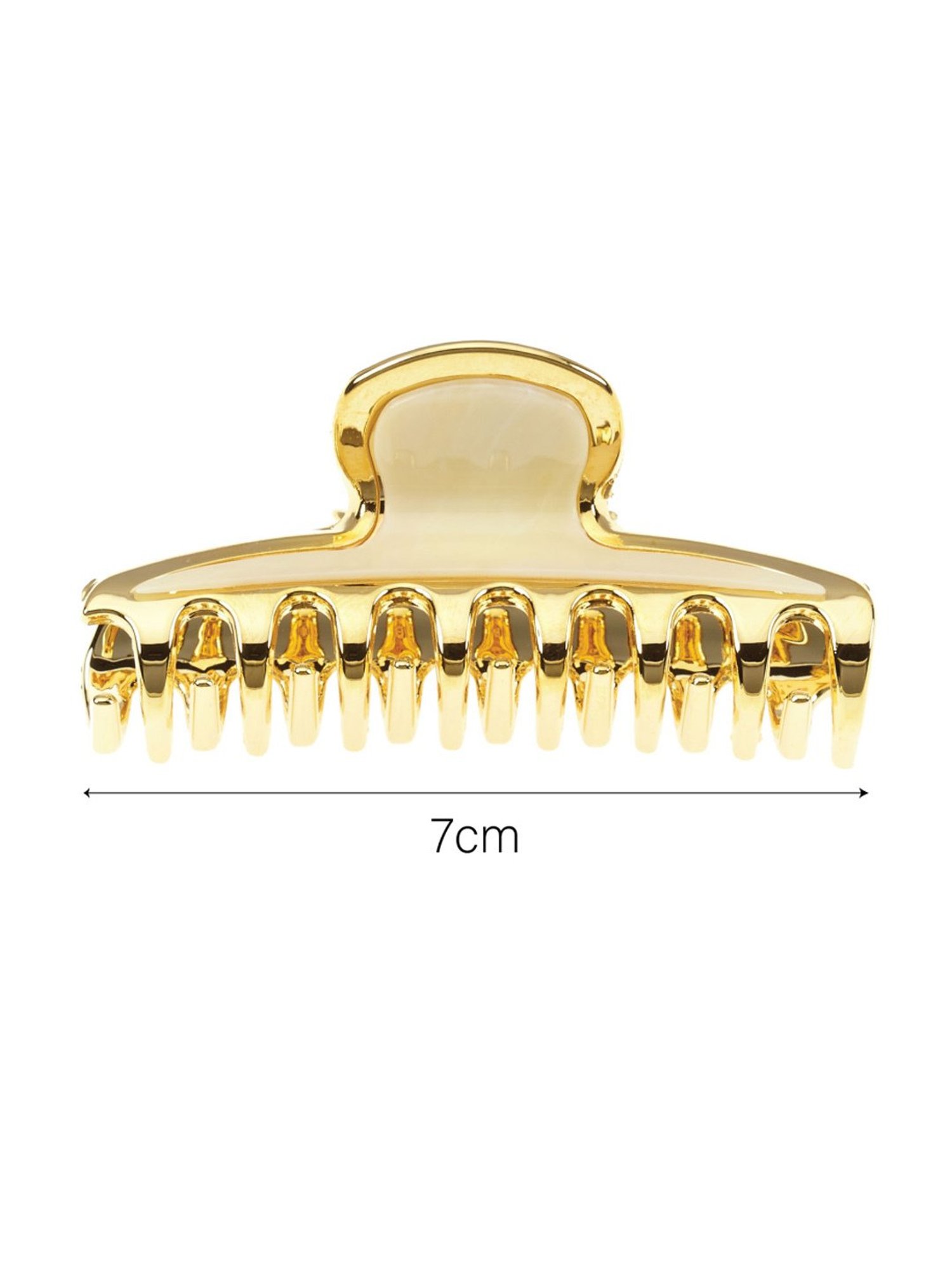 Janeke 1830 Professional Gold with Ivory Teeth Hair Clip