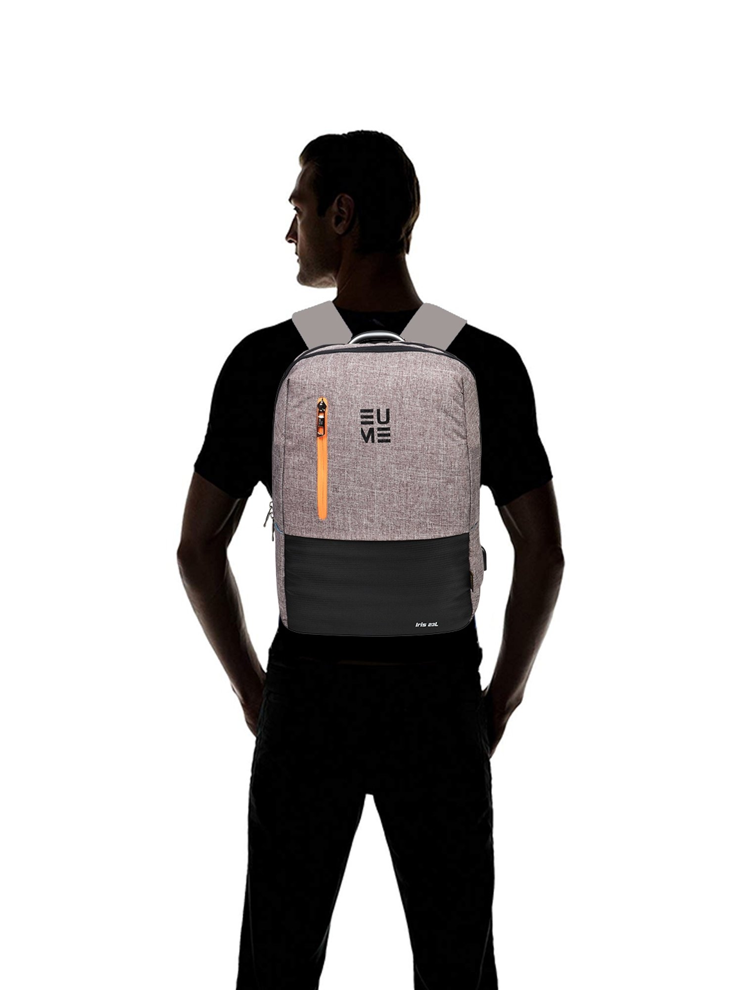 EUME 23 Ltrs Brown & Black Medium Laptop Backpack