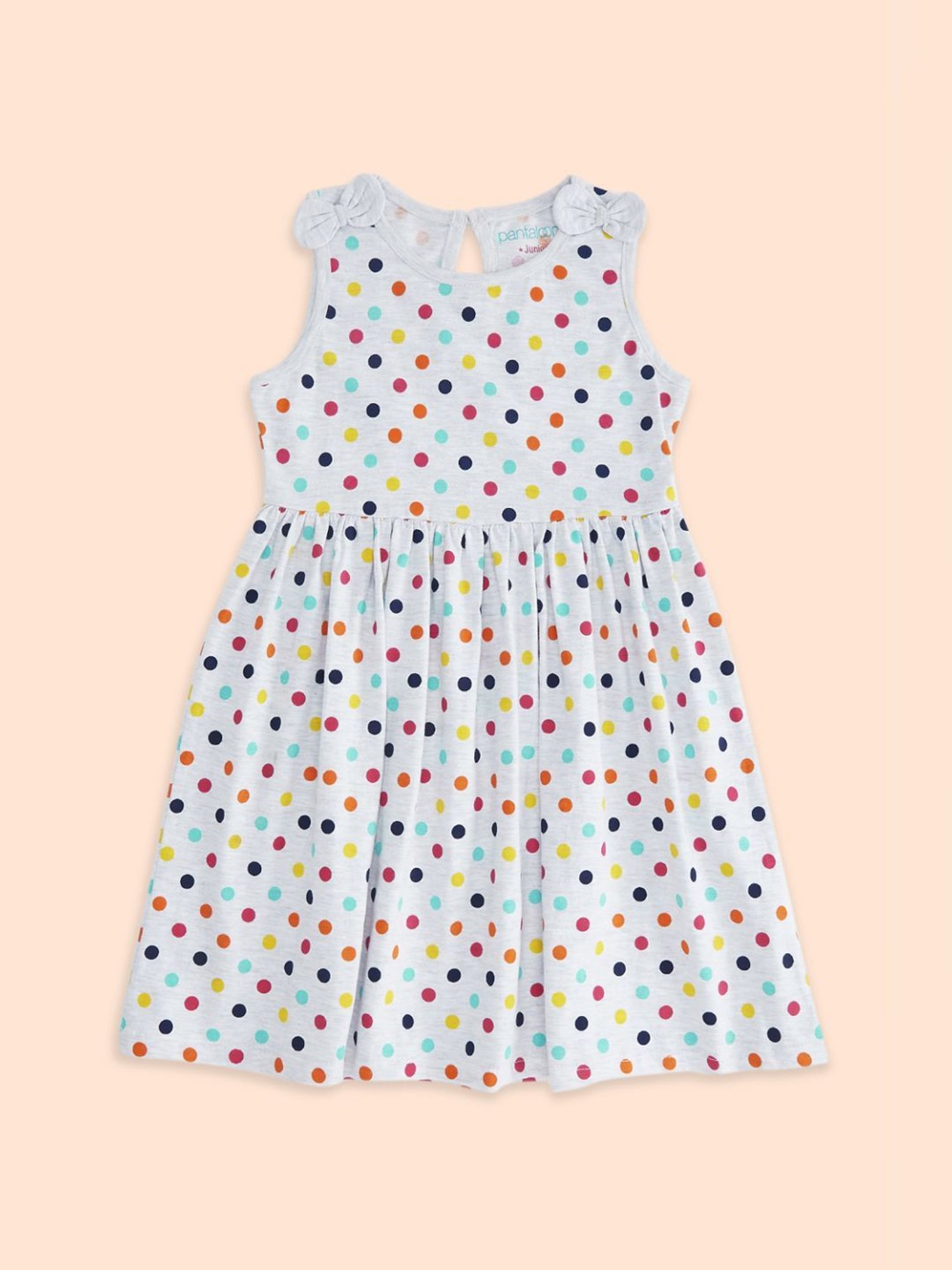 Pantaloons Junior Grey Cotton Printed Dress