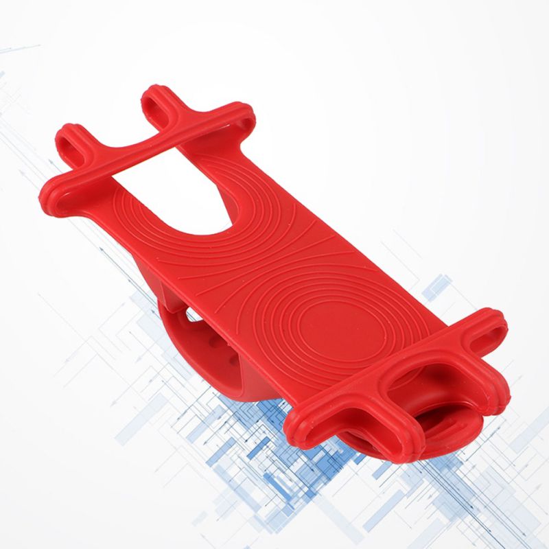 Universal Silicone Bike Phone Holder Non-Slip Mountain Road Bike Handlebar Mount Bracket for Smartphones GPS Navigator With 4-5.5 Inch (Sky-Blue)