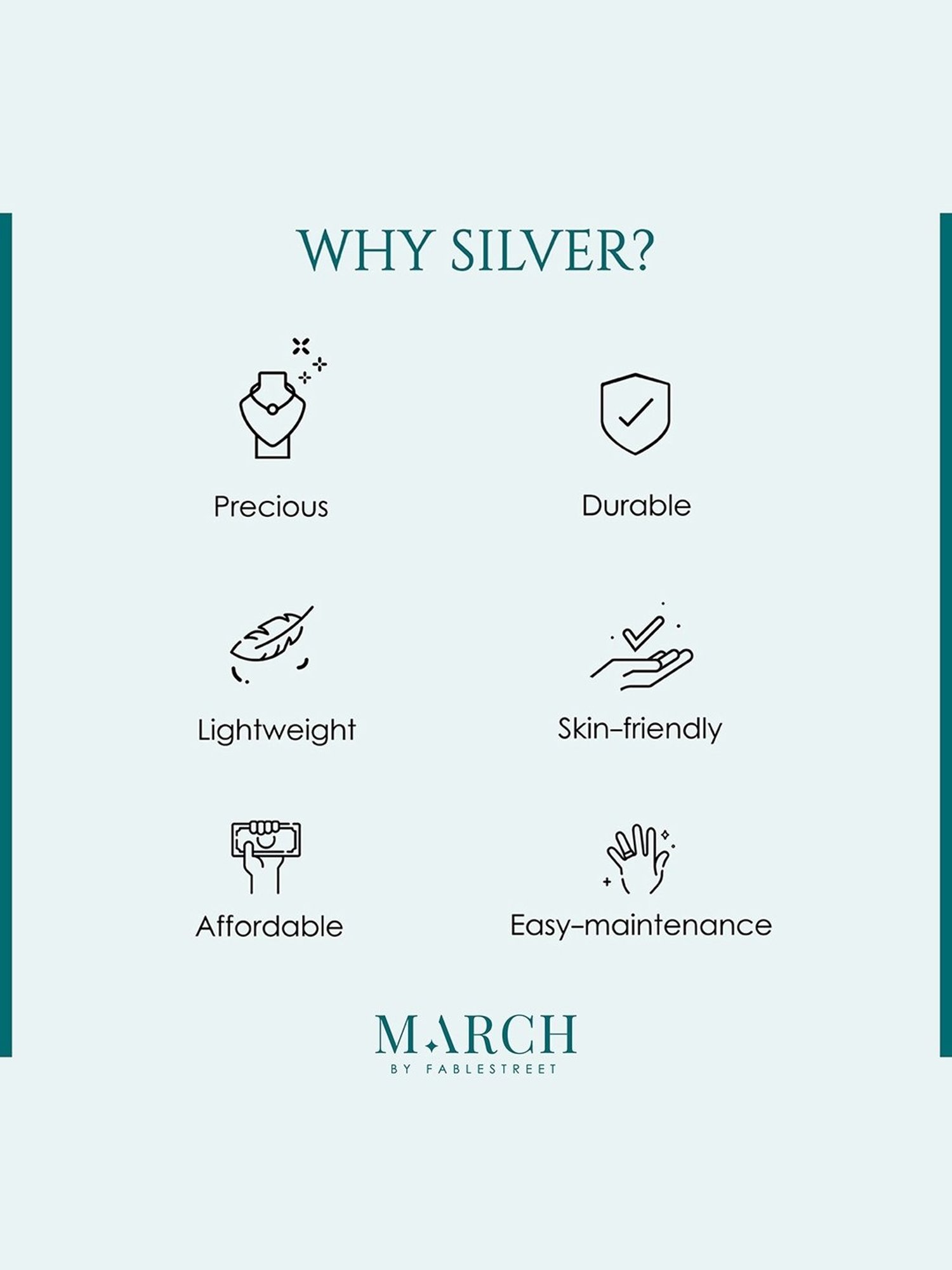 March by FableStreet 92.5 Sterling Silver Nosepin for Women