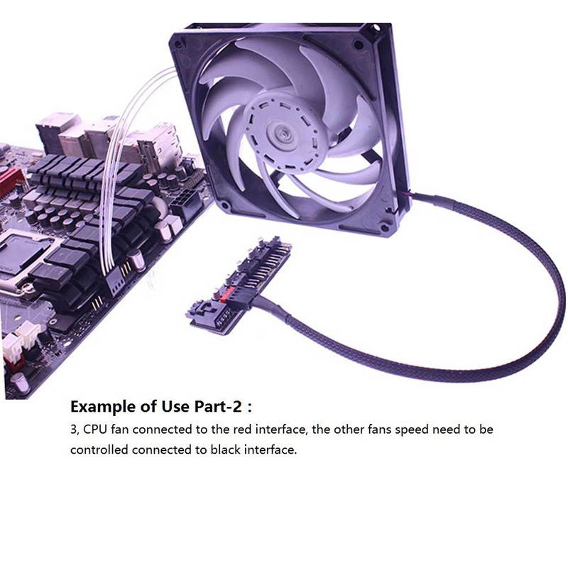 EnLabs PRPWMHUB5 5-Channel Motherboard 4-Pin PWM Fan Hub 1 to 5 Fan Power Splitter Hub w/ 5 Solid Capacitors Suitable for 12V 3Pin / 4Pin fan (12V)