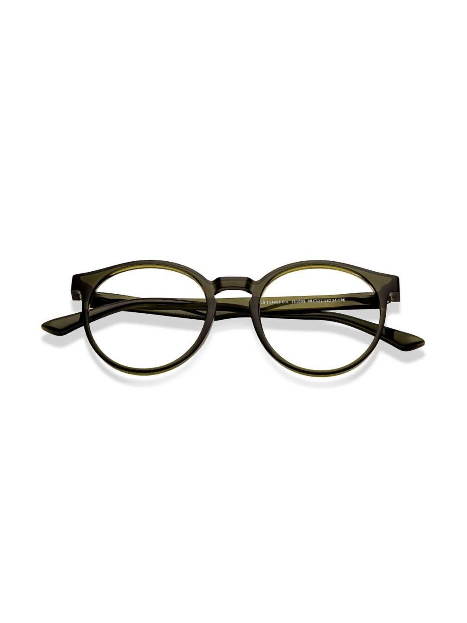 Lenskart Blu LB E14453 Green Full Rim Round Zero Power Computer Glasses