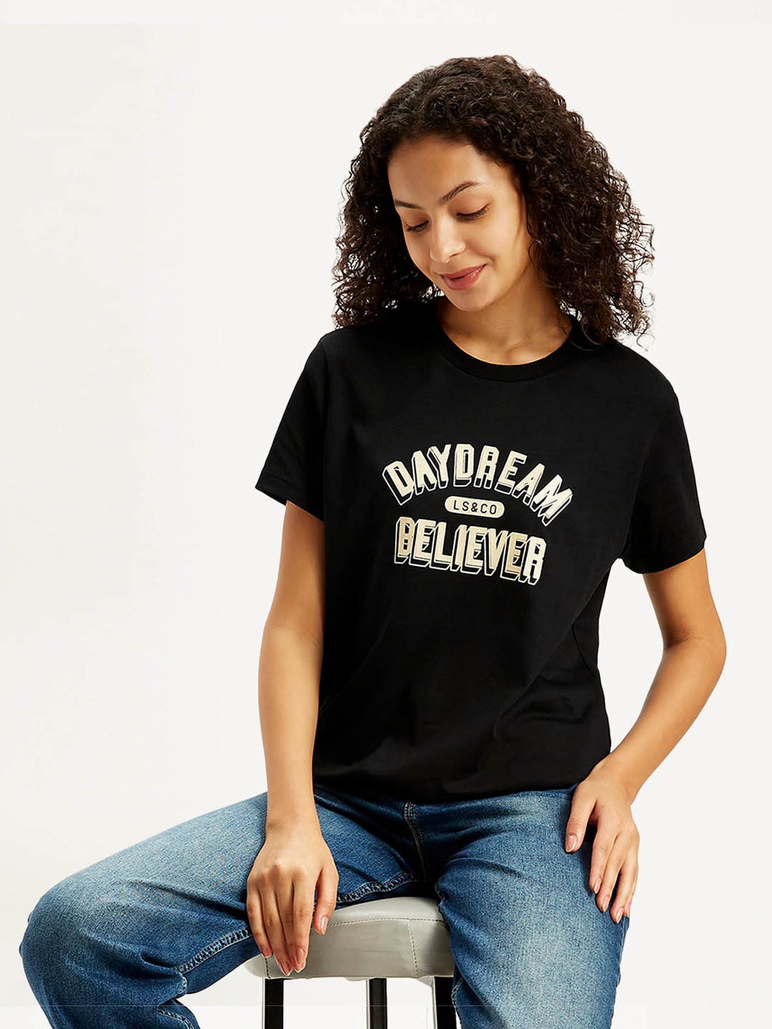 Levi's Black Printed T-Shirt